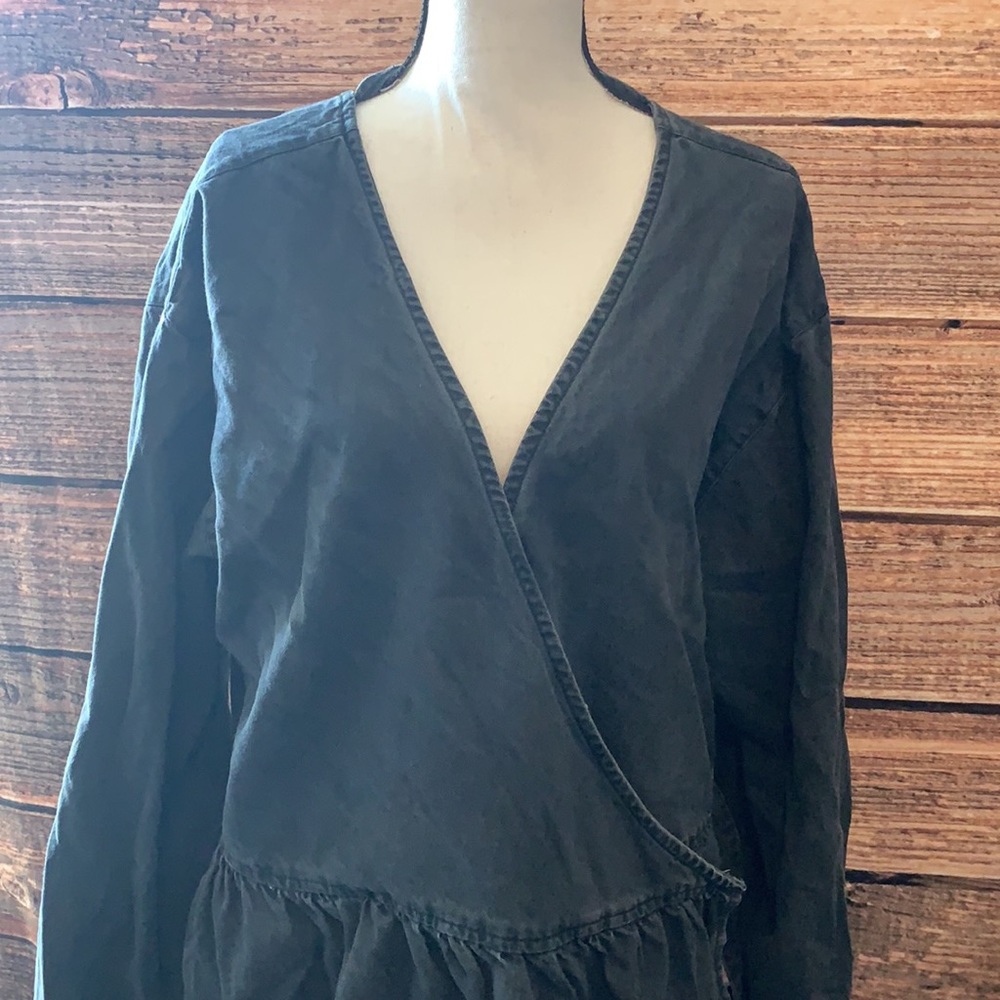 ASOS Denim Smock Mini Dress - Picture 6 of 7
